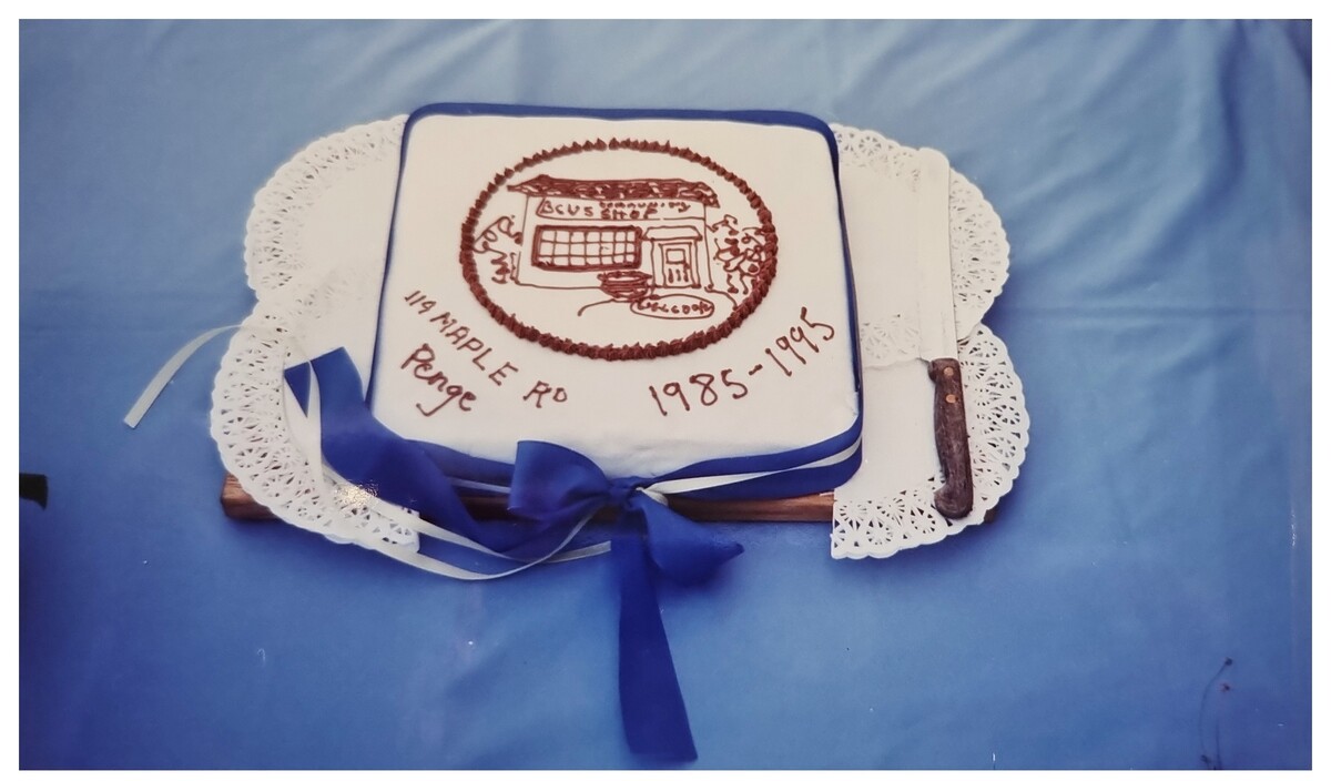 Celebration cake in aid of the 10 year anniversary of our former Penge Shop